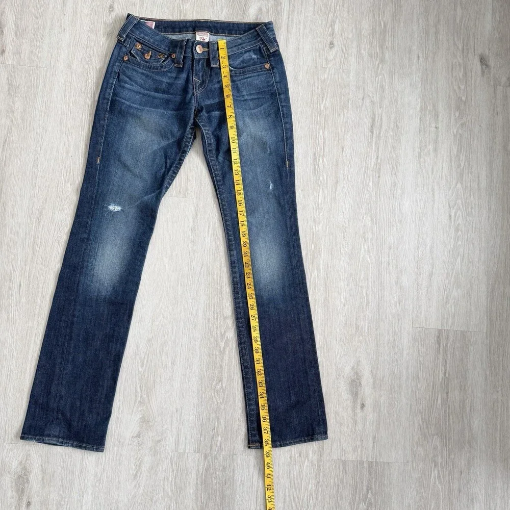True Religion Billy Jeans Size 26 Low Rise Bootcut Distressed Women EUC - Picture 12 of 16